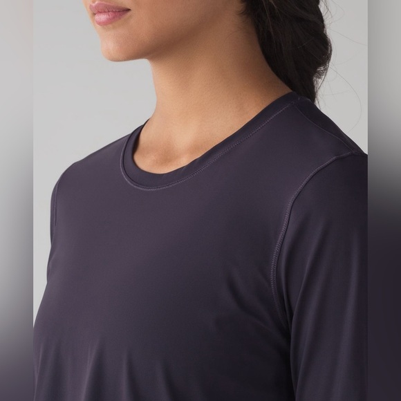 Lululemon Sole Training Long Sleeve (UV Protection) Black Grape Size 10/12 EUC - Picture 5 of 8